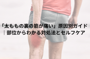「太ももの裏の筋が痛い」原因別ガイド｜部位からわかる対処法とセルフケア